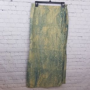 NWT Acid Dyed Maxi Wrap Skirt